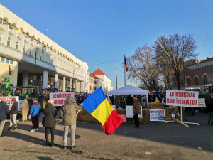 Fermierii din Vestul țării protestează în centrul Timișoarei