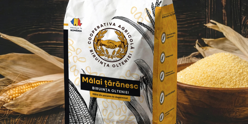 Cooperativa Biruința Olteniei își extinde gama de produse obținute din cerealele proprii odată cu lansarea mălaiului țărănesc din porumb sticlos